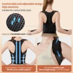 Posture Corrector for Women and Men, Back Support Brace for Neck Shoulder & Upper and Lower Back Pain Relief, Invisible Adjustable Lightweight Posture Corrector Under Clothes(Black, Medium) - Image 4