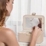 Upgraded Jewelry Box, 2 Layers PU Leather Jewelry Organizer for Women with Lock and Mirror, Hidden Necklace Hook and Removable Divider Large Capacity Travel Jewelry Box Ideal for Gift-With Gift Box - Image 3