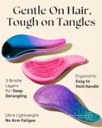 Lily England Hair Brush for Men with Curly, Thick, Straight & Natural Hair - Lightweight Mens Brush with Smooth Flexible Bristles - Black Hairbrush for Man with Wet & Dry Hair - Image 6