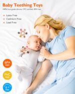 akolik Baby Teething Toys, Silicone Teether for Babies Toddlers, BPA-Free, Oar Clutching Toy Teether, Soothing Teething Pain Relief for 3M+ Baby (Khaki) - Image 3