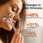 3D Face Roller Metal Facial Massager Face Sculpting Gua Sha Massage Tool for Eye Skin Care Reducing Puffiness Anti-Wrinkle for Women Girl Gift Set(Rose Gold) - Image 3