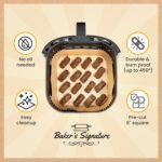 Air Fryer Paper Liners, 125Pcs Air Fryer Disposable Liners, Non-Stick and Oil Proof for Easy Cleanup, 8” Square for 5-8 qt Basket by Baker's Signature - Image 4