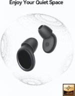 Ear Plugs for Sleeping 45dB Noise Cancelling Ear Plugs for Noise Reduction & Snoring, Concerts, Earplugs for Sleep, Sider Sleepers Airplane, Silicone Earplugs Reusable Concert Ear Plug +8Tip DarkBlack - Image 4