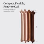 Kitsch Satin Hair Curlers, Heatless Curling Rod - Jumbo Flexi Rod, Heatless Hair Curler - Hair Curlers to Sleep In - No Heat Overnight Curls - For All Hair Types and Texture - 4pcs Rosewood - Image 5