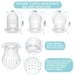 PandaEar 3 Pack Silicone Baby Fruit Food Feeder Pacifier with 3 Sizes Silicone Pouches, BPA Free Mesh Feeder for Infants - Image 4