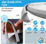 Premium 12ft Edge Protector for Baby, Odorless & Waterproof Edge Protector with 3M Adhesive Tape, Non-Toxic to Baby Proof Corners and Edges, Wall Corner Protector & Desk Edge Cushion Gray - Image 4