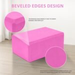 Signature Fitness All Purpose 0.25 Inch Thick High Density No Tear Exercise Yoga Mat with Strap & Lightweight Features for Indoor & Outdoor Use, Pink - Image 5