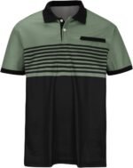 Golf Shirts for Men Short Sleeve Regular Fit Moisture Wicking Performance Casual Striped Patchwork Print Mens Polo Shirts - Image 4