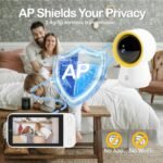 Ellie Baby Monitor No WiFi, Baby Monitor with Camera and Audio, 5" IPS 1080P with Wall Mount, 6000mAh Battery, 1000ft Range, Smart Monitoring 24hrs Playback, AI Cry Detection & Sleep Tracking - Image 5