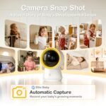 Ellie Baby Monitor No WiFi, Baby Monitor with Camera and Audio, 5" IPS 1080P with Wall Mount, 6000mAh Battery, 1000ft Range, Smart Monitoring 24hrs Playback, AI Cry Detection & Sleep Tracking - Image 7