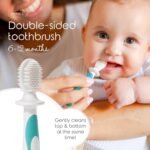 Cherish Baby Care Baby Toothbrush & Toddler Toothbrush Set (0-2 Years) - BPA-Free & Safety-Tested, 2023 Award Winner, Food-Grade Silicone (Teal) - Image 5