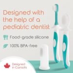 Cherish Baby Care Baby Toothbrush & Toddler Toothbrush Set (0-2 Years) - BPA-Free & Safety-Tested, 2023 Award Winner, Food-Grade Silicone (Teal) - Image 7