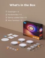 Govee Smart Recessed Lighting 6 Inch, Matter RGBIC LED Recessed Light Work with Alexa, Google Assistant, Dimmable 1100LM Canless Downlight with Junction Box for Living Room, Bedroom, Kitchen 4 Pack - Image 5