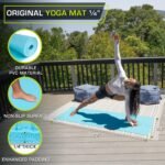 ProsourceFit Original Yoga Exercise Mat ¼” (6mm) Thick for Comfort and Stability with Carrying Straps, Non Slip –Multiple Colors - Image 3