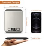 CROWNFUL Food Scale, 11 lb Digital Kitchen Scales with Built-in Coin Battery, Weight Ounces and Grams for Cooking and Baking, 6 Units with Tare Function, LCD Display, 304 Stainless Steel - Image 6