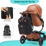 Diaper Bag Backpack,BAGPARKK Multi function Baby Bag with Portable Changing Pad, Pacifier Holder,Waterproof Diaper Bags with USB Charging Port,Anti-Theft Travel Backpack for Mom, Dad, Newborn (Black) - Image 5