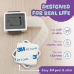 Child Safety Locks (4-Pack) - Baby Proof Cabinets, Drawers, Toilets & Appliances- Adjustable Strap Length, Double Lock Option - Easy Latch for Adults to Open - Image 5