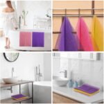 UJFQBH 3 Pieces African Bath Sponge African Net Long Net Bath Sponge Exfoliating Shower Body Scrubber Back Scrubber Skin Smoother,Great for Daily Use (Pink,Yellow,Purple) - Image 8