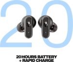 Skullcandy Dime 3 Wireless Earbuds, Bluetooth Headphones, Noise Isolating Fit, Up to 20 Hours Battery, Microphone for iPhone Android, Easy Carry with Integrated Lanyard - True Black - Image 3