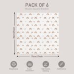 GLLQUEN BABY Receiving Blanket Boy Cotton Muslin Swaddle Blankets Girl Newborn Squares Breathable & Soft Thin Baby Blankets Cloths Double Absorbent Infant Swaddling Wrap - 6 Pack (Sun) - Image 5