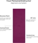 Heathyoga Eco Friendly Non Slip Yoga Mat, Body Alignment System, SGS Certified TPE Material - Textured Non Slip Surface and Optimal Cushioning,72"x 26" Thickness 1/4" - Image 3