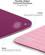 Heathyoga Eco Friendly Non Slip Yoga Mat, Body Alignment System, SGS Certified TPE Material - Textured Non Slip Surface and Optimal Cushioning,72"x 26" Thickness 1/4" - Image 4