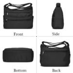 VOLGANIK ROCK RFID Purses for Women Fabric Nylon Multi Pocket Crossbody Bag Ladies Travel Handbag - Image 5