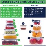 RockBerry 50 Pcs Large Food Storage Containers with Lids Airtight-85 OZ to small Containers-Total 526OZ Stackable Kitchen Set -BPA Free Leak proof containers- Freezer Microwave safe - Image 3