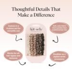 Kitsch Ultra-Petite Satin Scrunchies for Women - Softer Than Silk Scrunchies | Hair Ties No Damage for Frizz-Free Sleep | Perfect for Day or Night | Ideal Gifts for Women - Eucalyptus, 6 pcs - Image 5