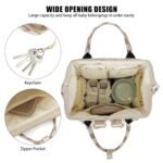 Baby Diaper Bag Backpack for Mom, Large Capacity Travel Nappy Bag for Boys & Girls with Stroller Straps (Corduroy Checkered Brown) - Image 6