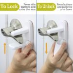 Door Lever Lock (2 Pack) – Prevents Toddlers from Opening Doors – Easy One-Hand Operation for Adults – Durable ABS with 3M Adhesive Backing – No Tools Needed for Install - Image 3