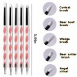 Nail Art Tools Set – 15 Nail Art Brushes + 5 Dotting Pens with Nail Stand Holder – Professional Nail Design Kit for DIY Manicure & Salon Use - Image 4