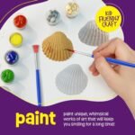 Dan&Darci Kids Sea Shell Painting Kit - Arts & Crafts Easter Gifts for Boys and Girls - Craft Activities Kits - Creative Art Activity Gift Toys for Age 6, 7, 8, 9, 10, 11 & 12 Year Old 8-12 - Image 5