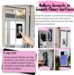 Anteel 2 Pack Silicone Suction Cup Phone Case Mount Double Sided, Hands-Free Silicon Phone Grip with Higher Suction Power for Selfies and Videos, Non Slip Phone Accessories (LightPink&White) - Image 5