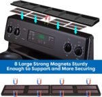 Hydream Stove Top for Silicone Shelf,30 Inch Magnetic Shelf Over the Stove Spice Rack,Kitchen Organizer Magnet Above Stovetop Back of Flat Storage Suctioned-Black - Image 4