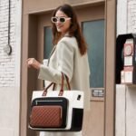 LOVEVOOK Teacher Tote Bag for Women Work, Laptop Bag With Large Cup Holder, Nurse Bags Professional Briefcase Business Computer Purses Bible Handbag Gifts, Black-Beige-Brown, 15.6 Inch - Image 3