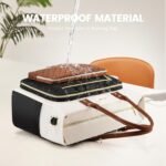 LOVEVOOK Teacher Tote Bag for Women Work, Laptop Bag With Large Cup Holder, Nurse Bags Professional Briefcase Business Computer Purses Bible Handbag Gifts, Black-Beige-Brown, 15.6 Inch - Image 5