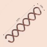 Kitsch Spiral Bobby Pins for Girls and Women - Hair Bun Maker | Rounded Tips, Chip-Resistant Bun Twist Spiral Hair Pins | Secure Hold All-Day | Ideal Gifts for Women - 3Pcs, Brown - Image 4