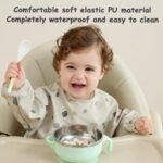 Baby Bib with Long Sleeves Bib & BLW, Machine Washable & Soft and Skin-Friendly Material, Coverall Bibs for Baby Feeding, Waterproof and Easy to Clean, for Baby Infant Toddlers (Beige) - Image 4