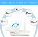 Childproof Door Lever Lock Baby safety locks for doors (2 Pack) Improved door safety for kids, 3M Adhesive No Drilling Child Safety Door Handle Lock. Simple Install, No Tools Needed (White, 2) - Image 3