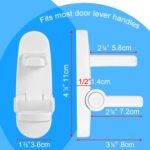 Childproof Door Lever Lock Baby safety locks for doors (2 Pack) Improved door safety for kids, 3M Adhesive No Drilling Child Safety Door Handle Lock. Simple Install, No Tools Needed (White, 2) - Image 4