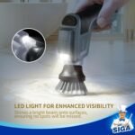 MR.SIGA Electric Spin Scrubber for Kitchen and Bathroom Cleaning, Waterproof Rechargeable Cordless Spin Scrubber with 5 Replaceable Cleaning Brushes and Pads - Image 4