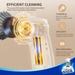 MR.SIGA Electric Spin Scrubber for Kitchen and Bathroom Cleaning, Waterproof Rechargeable Cordless Spin Scrubber with 5 Replaceable Cleaning Brushes and Pads - Image 5