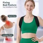Posture Corrector for Women and Men, Adjustable Back Brace for Spine Alignment & Shoulder Support, Comfortable & Breathable Clavicle Straightener, Supports Better Posture & Reduces Upper Back Discomfort (Large)32" to 47" - Image 3