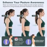 Posture Corrector for Women and Men, Adjustable Back Brace for Spine Alignment & Shoulder Support, Comfortable & Breathable Clavicle Straightener, Supports Better Posture & Reduces Upper Back Discomfort (Large)32" to 47" - Image 5