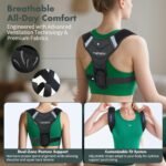 Posture Corrector for Women and Men, Adjustable Back Brace for Spine Alignment & Shoulder Support, Comfortable & Breathable Clavicle Straightener, Supports Better Posture & Reduces Upper Back Discomfort (Large)32" to 47" - Image 6