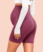 VALANDY Creamlush 4 Pack Maternity Shorts–Over The Belly Buttery Soft Stretchy Maternity Lounge Yoga Shorts - Image 3