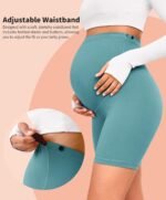 VALANDY Creamlush 4 Pack Maternity Shorts–Over The Belly Buttery Soft Stretchy Maternity Lounge Yoga Shorts - Image 6