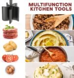 Meat Chopper, Hamburger Grinder, Premium Heat Resistant Smasher for Ground Beef, Burger Grinder Nylon Potato Mix Tool, Meat & Poultry Tenderizers-Black - Image 4