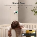 Boifun 2K Wifi Baby Monitor with 2 Cameras, Soothing Night Light, APP & 5" Split-screen Control, Motion/Cries/Noise/Customizable Alarm Zones Detect, Auto Tracking, PTZ, Humidity&Temperature Monitoring - Image 7